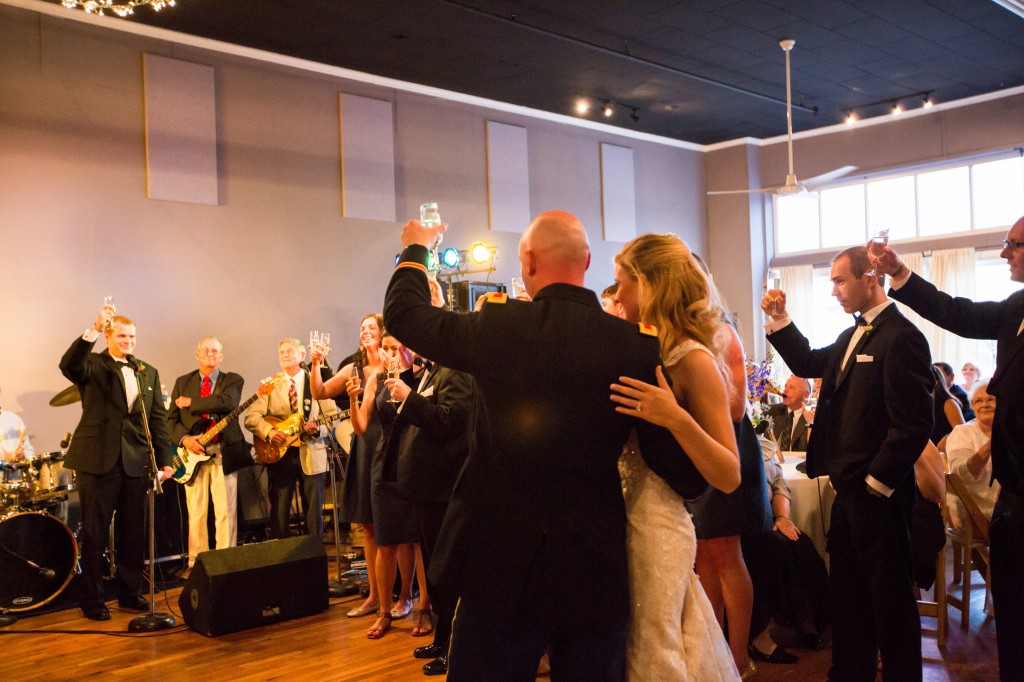 Guests toasting